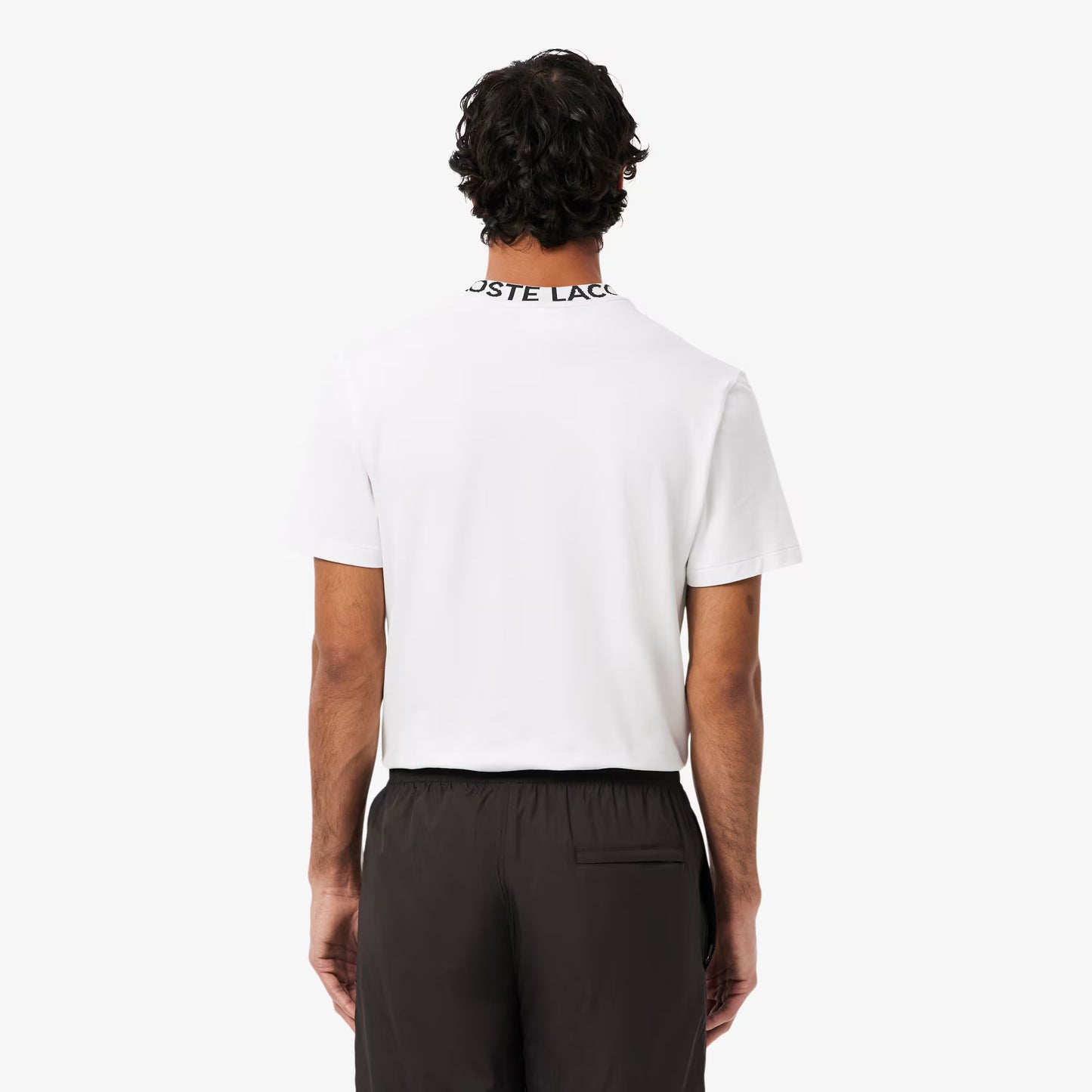T-Shirt aus Jacquard-Piqué mit Markenlogo