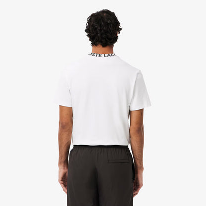 T-Shirt aus Jacquard-Piqué mit Markenlogo