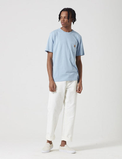 Taschen-T-Shirt – Gletscherblau