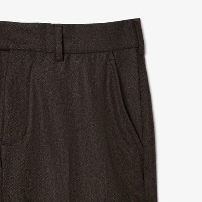 Gerade geschnittene Wollhose mit Chevron-Muster