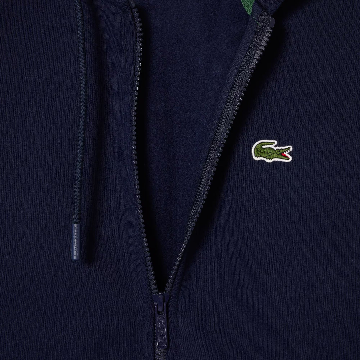 Fleece-Kapuzenjacke mit Reißverschluss