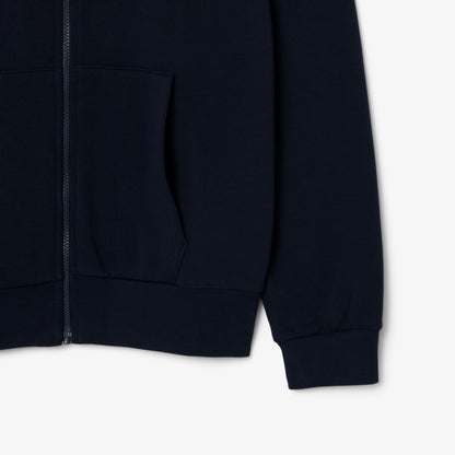 Fleece-Kapuzenjacke mit Reißverschluss