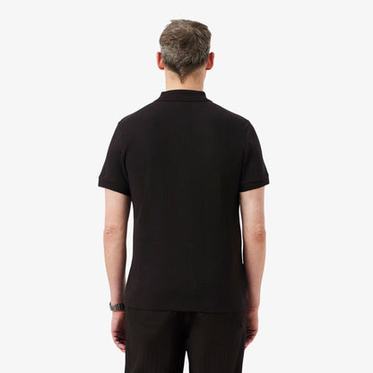 Regular Fit Ribbed Knit Polo Shirt