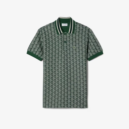 Klassisches Polohemd mit Monogramm-Jacquard