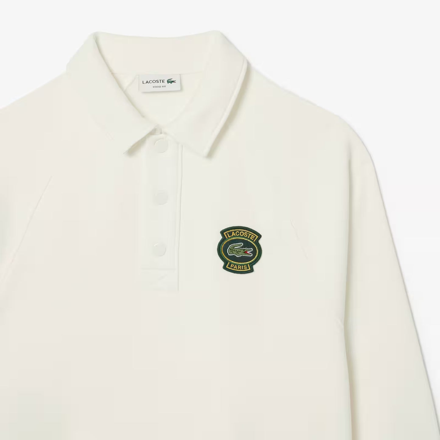 Locker geschnittenes Fleece-Sweatshirt mit Polokragen