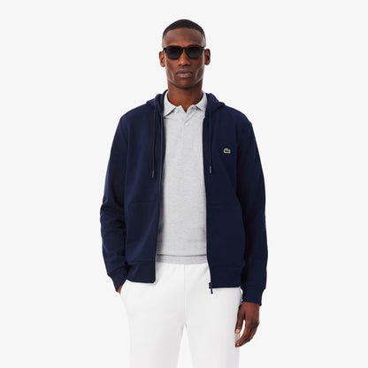 Fleece-Kapuzenjacke mit Reißverschluss