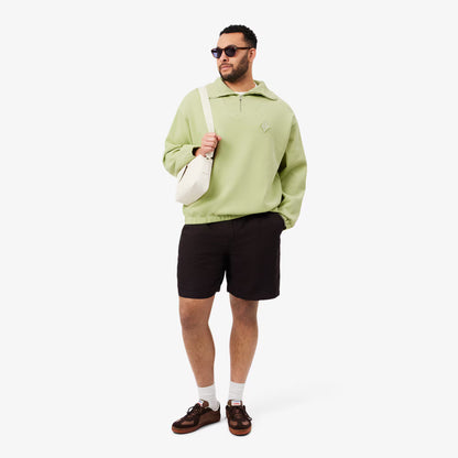 Sweatshirt aus Pikee mit Reißverschluss am Hals und lockerer Passform