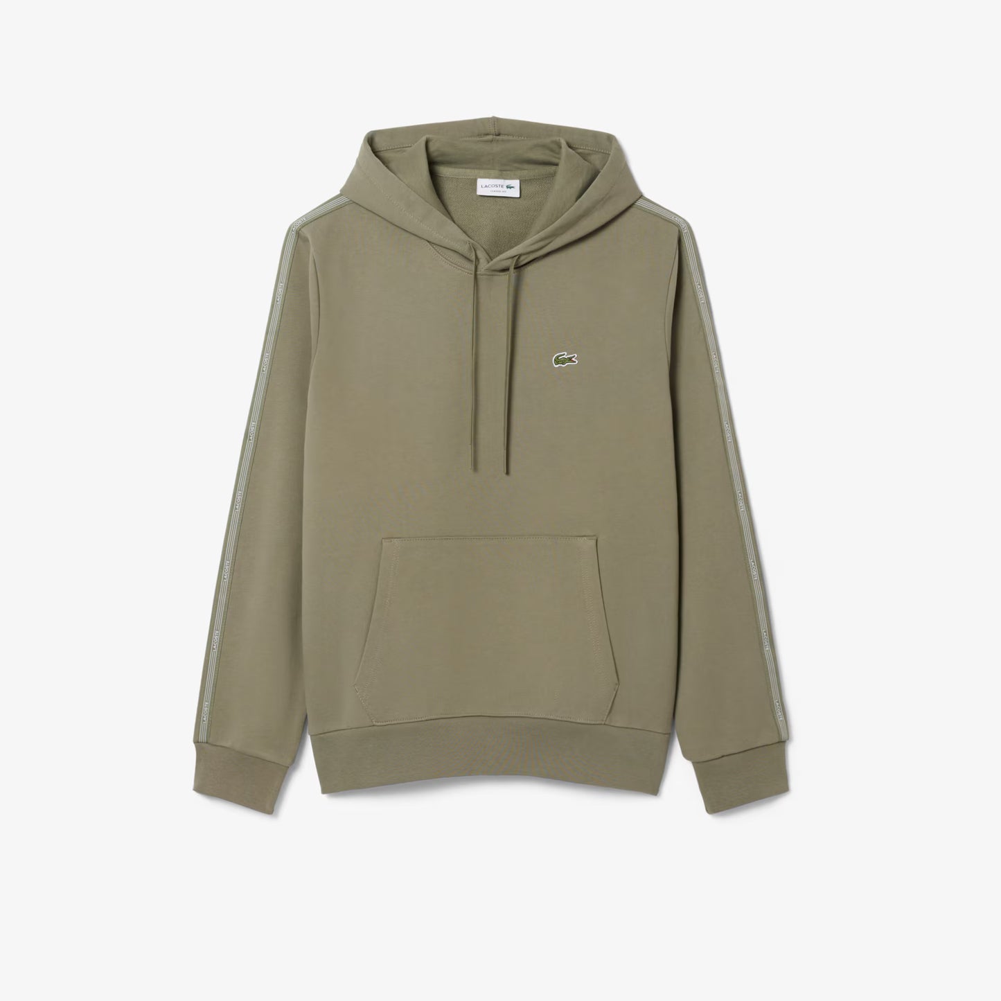 Kapuzenpullover mit Logo-Streifen und Reißverschluss