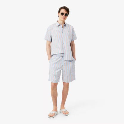 Gestreifte Shorts aus Baumwollpopeline