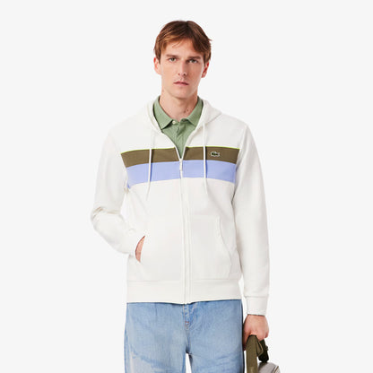 Zipped Colour-Block Hoodie