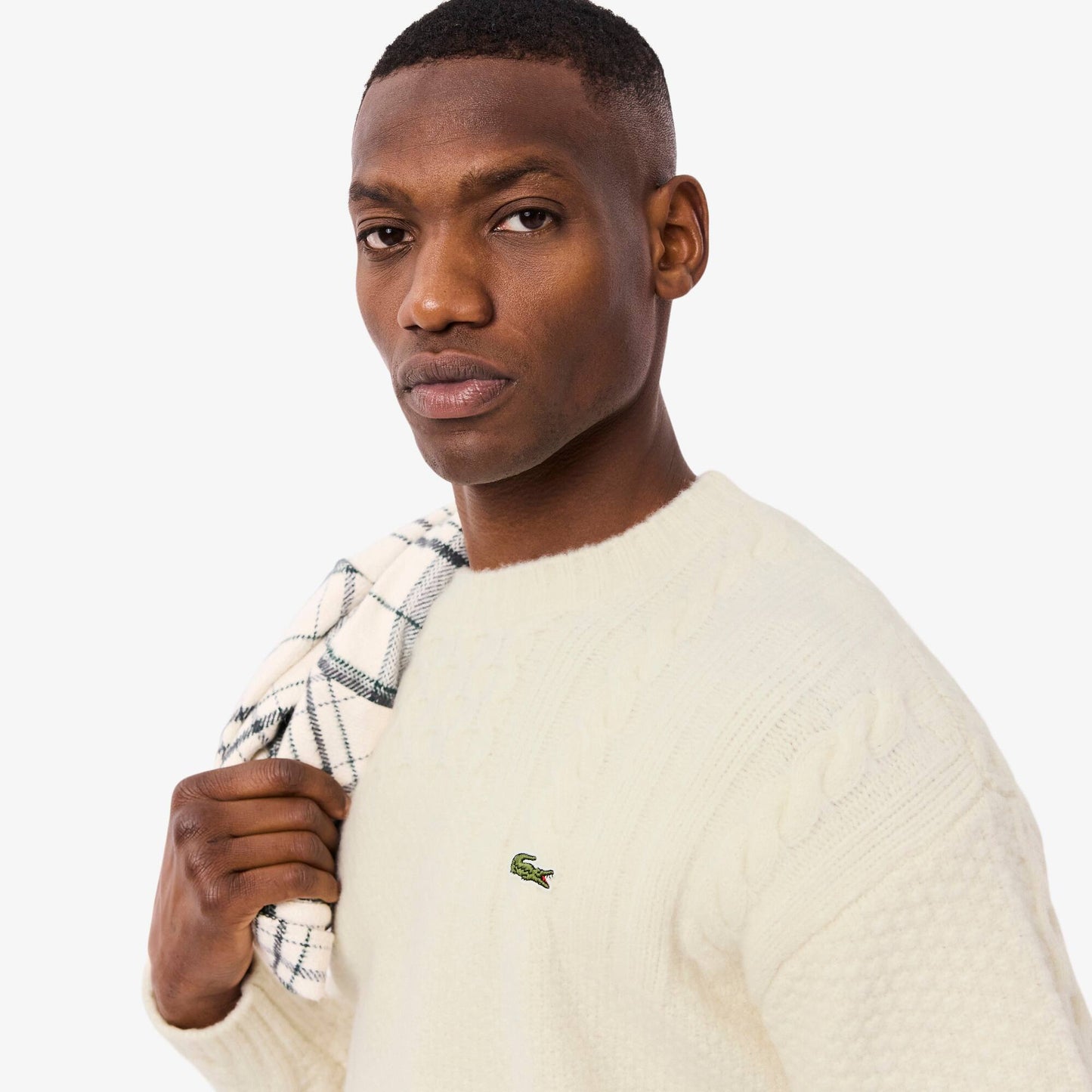 Pullover aus Wolle mit Patchwork-Effekt im Relaxed Fit