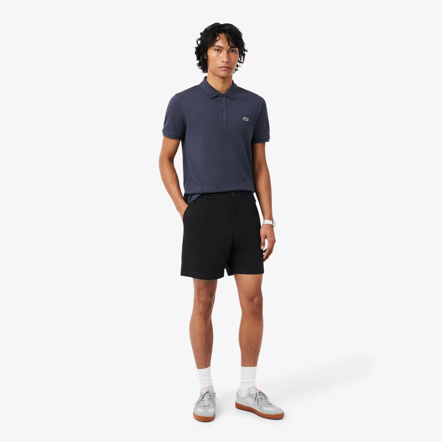 Regular Fit Stretch-Baumwoll-Shorts