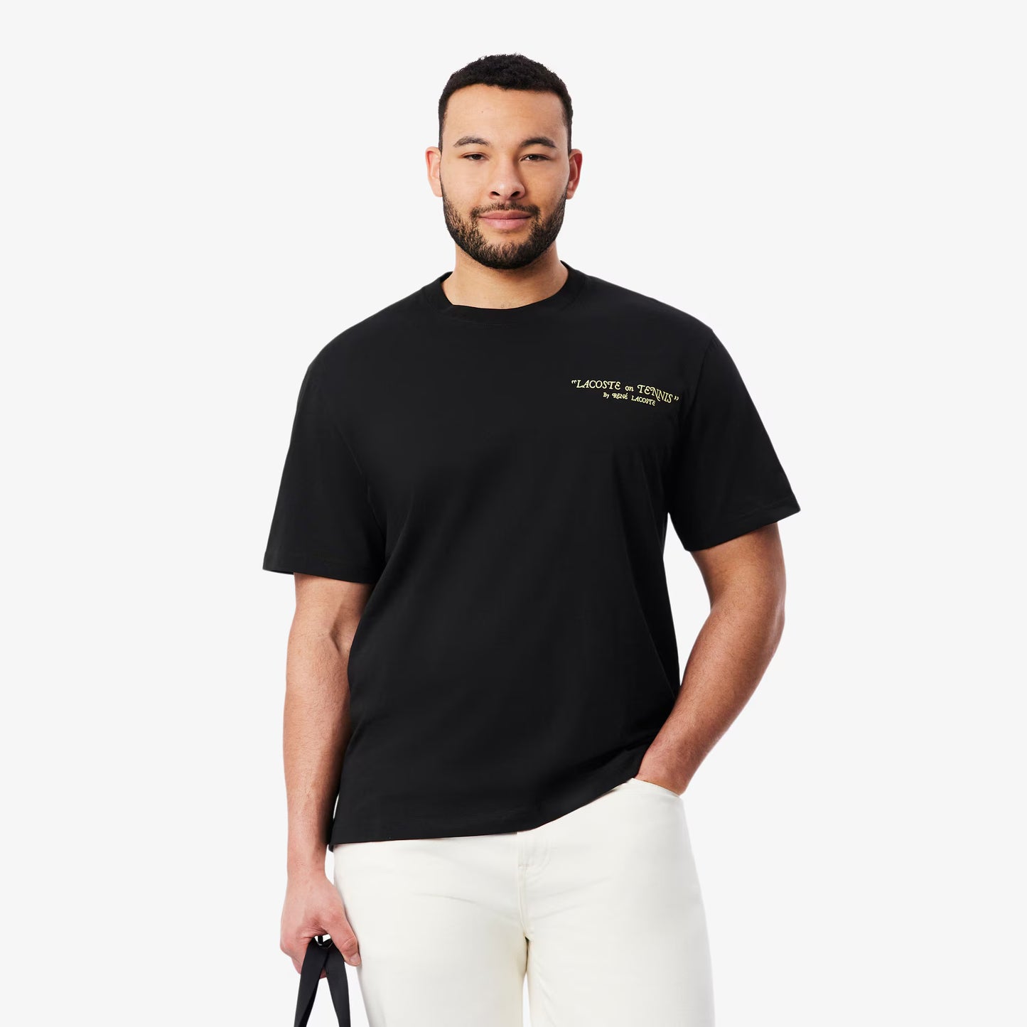 Besticktes Baumwoll-T-Shirt