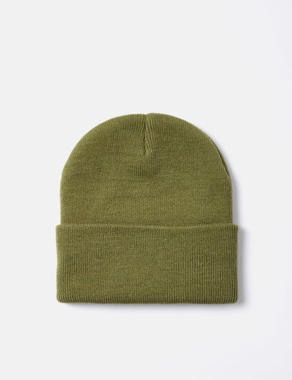 Kurze Beanie-Mütze – Kiwigrün