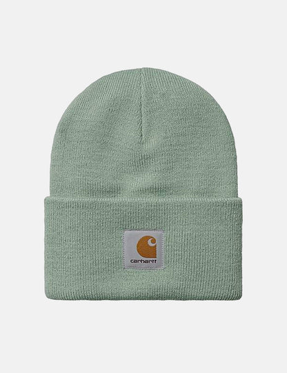 Uhr-Beanie-Mütze – Nebliges Salbeigrün
