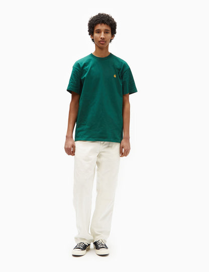 Chase T-Shirt (Loose) – Dillgrün/Gold
