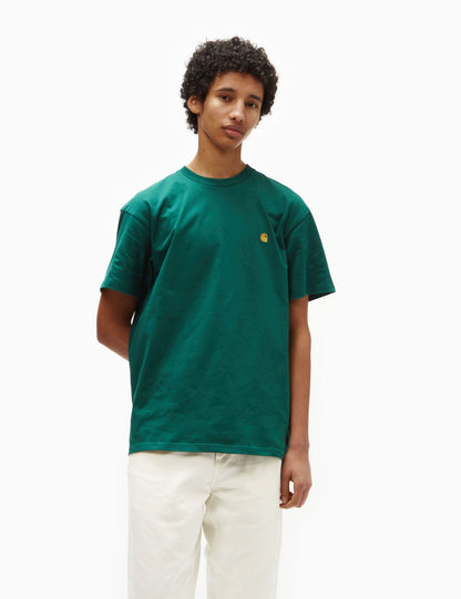 Chase T-Shirt (Loose) – Dillgrün/Gold