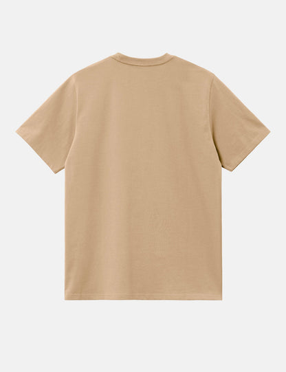 Chase T-Shirt (Loose) - Sandfarbenes Khaki/Gold