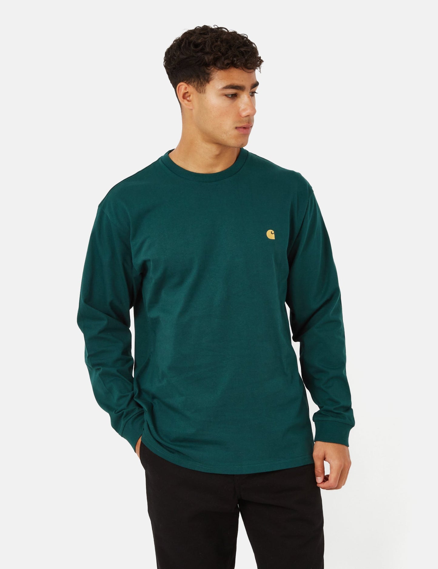 Chase Langarm-T-Shirt (locker sitzend) – Botanic Green