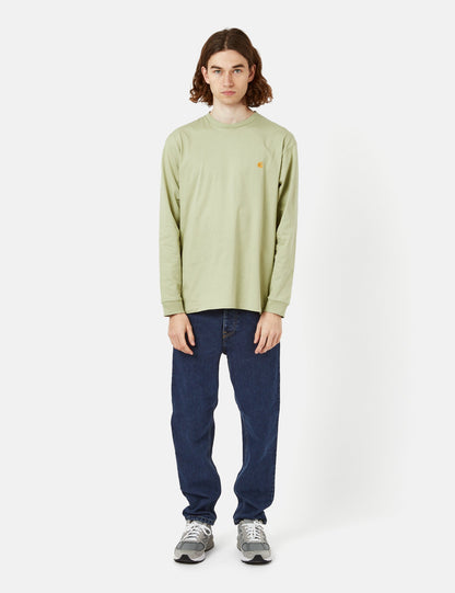 Chase Langarm-T-Shirt (locker sitzend) - Agavegrün