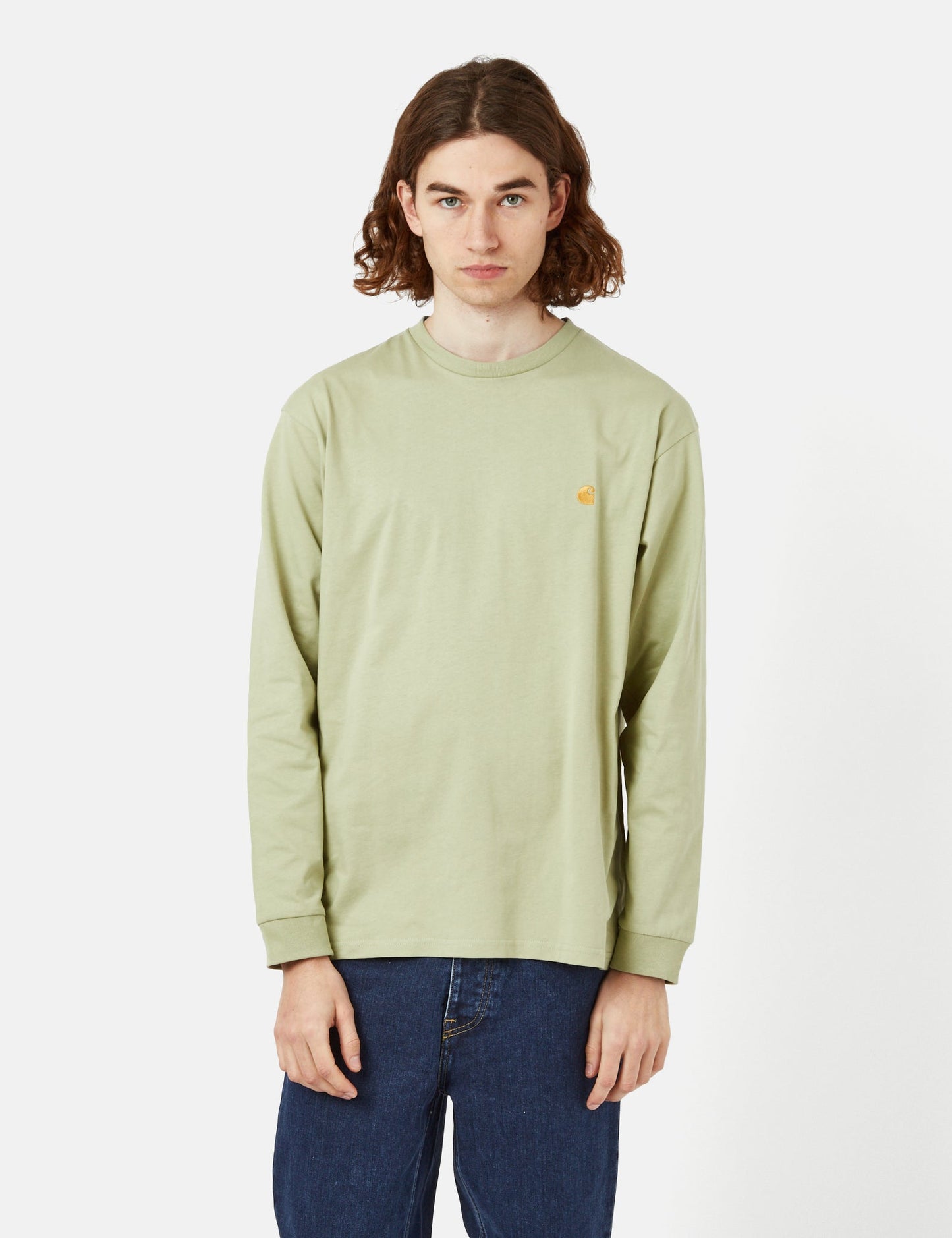 Chase Langarm-T-Shirt (locker sitzend) - Agavegrün