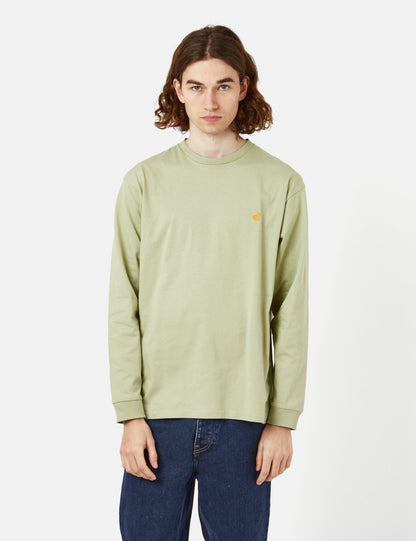 Chase Langarm-T-Shirt (locker sitzend) - Agavegrün