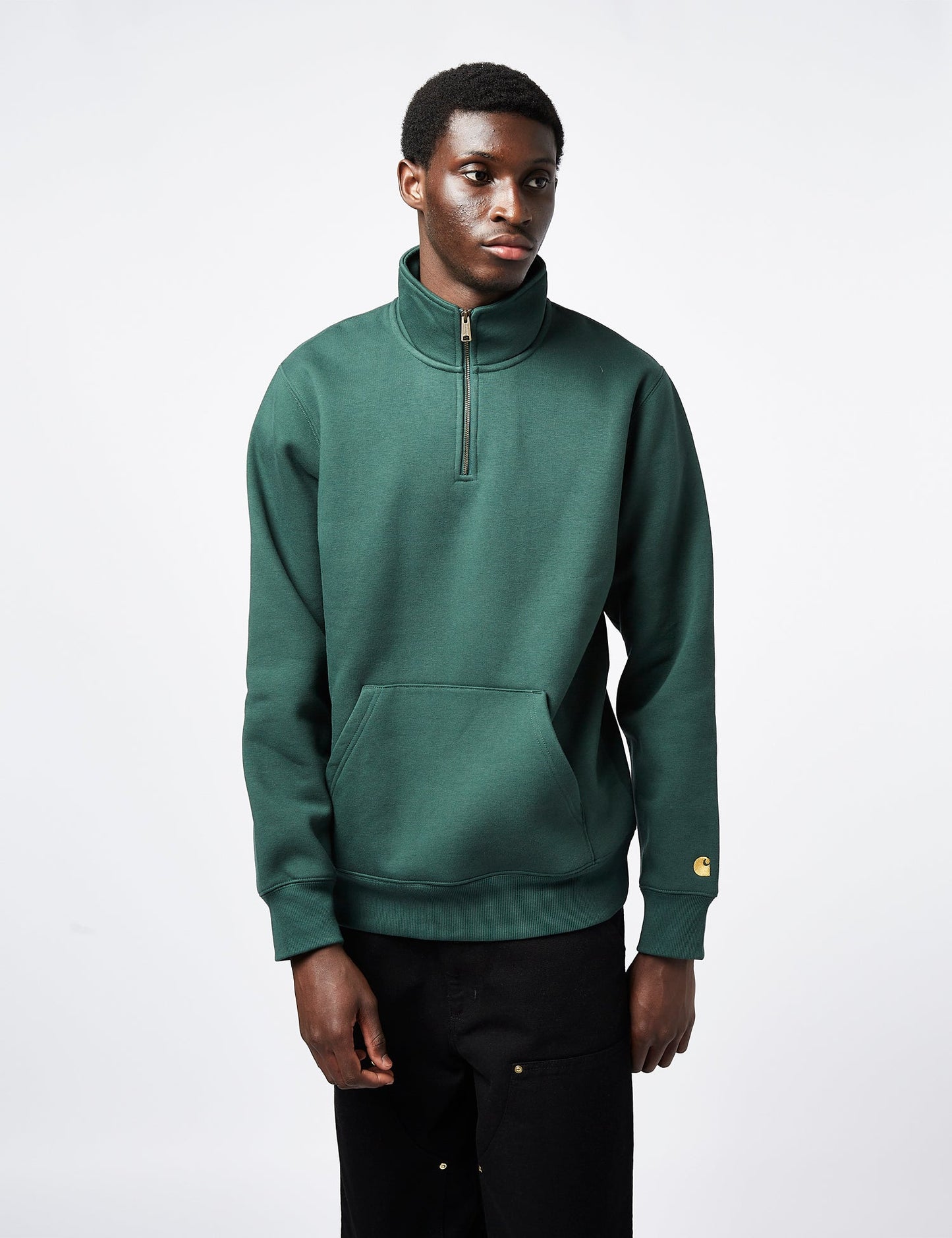 Chase Neck-Reißverschluss-Sweatshirt – Discovery Green