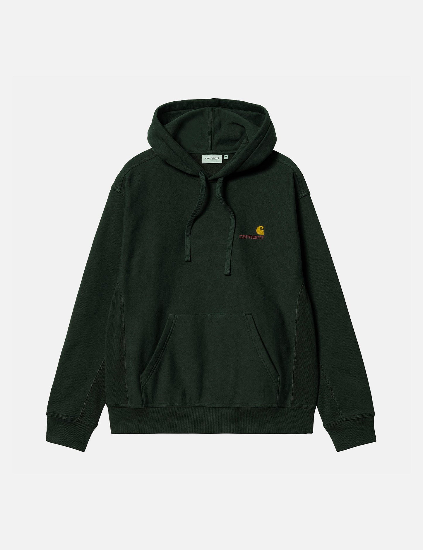 Kapuzenpullover mit American Script - Dunkles Zedernholzgrün