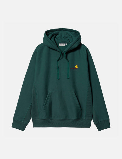 Kapuzenpullover „American Script“ – Botanic Green