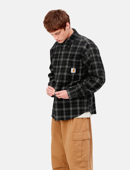 Flint Cordhemd (Wiley Check) – Vulcan Grey