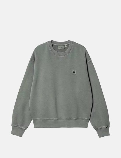 Damen-Sweatshirt Nelson – Rauchgrün