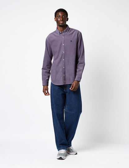 Madison Hemd (Feincord) - Glassy Purple