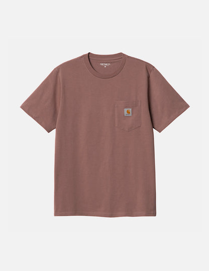T-Shirt mit Brusttasche (regulär) – Lupinus Red Heather