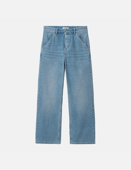 Damen Simple Hose (Loose) - Blue Light Stone Washed