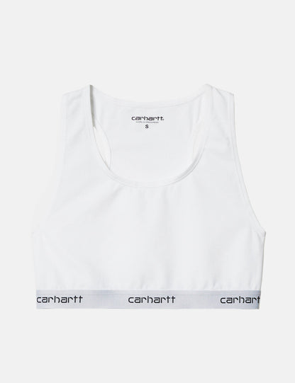 Damen Script Racer Tanktop – Weiß