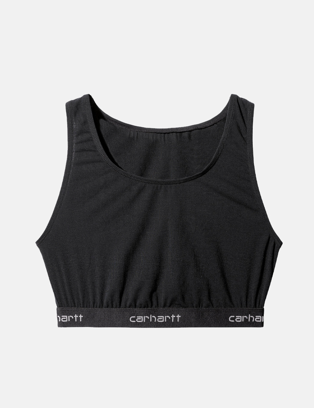 Damen Racerback-Tanktop mit Schriftzug – Schwarz