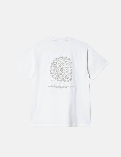 T-Shirt mit Verses-Patch – Weiß