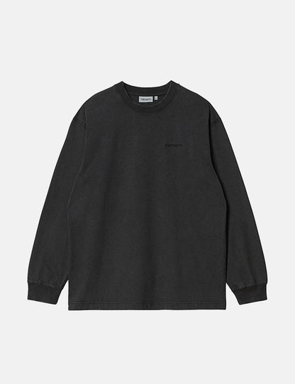 Marfa Langarm-T-Shirt – Schwarz