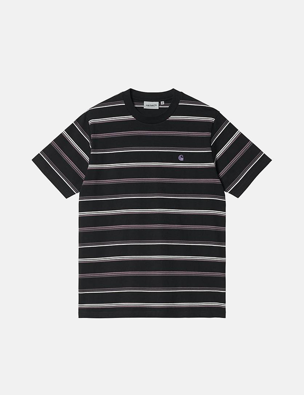 Vonn Streifen-T-Shirt – Schwarz/Artischockenlila