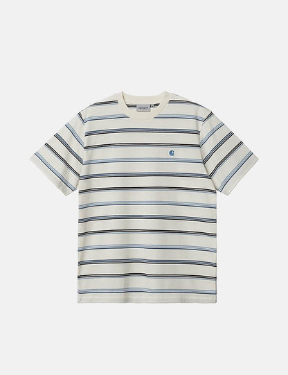 Vonn Streifen-T-Shirt – Wax/Storm Blue