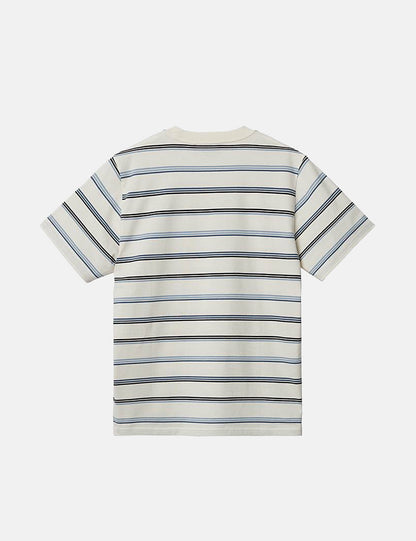 Vonn Streifen-T-Shirt – Wax/Storm Blue