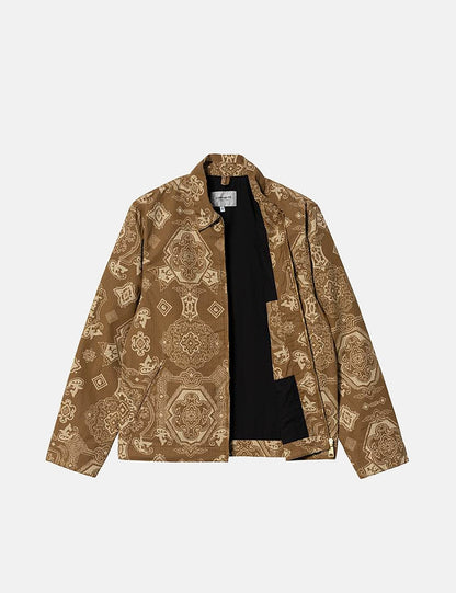 Detroit Verse Print Jacke - Hamilton Brown