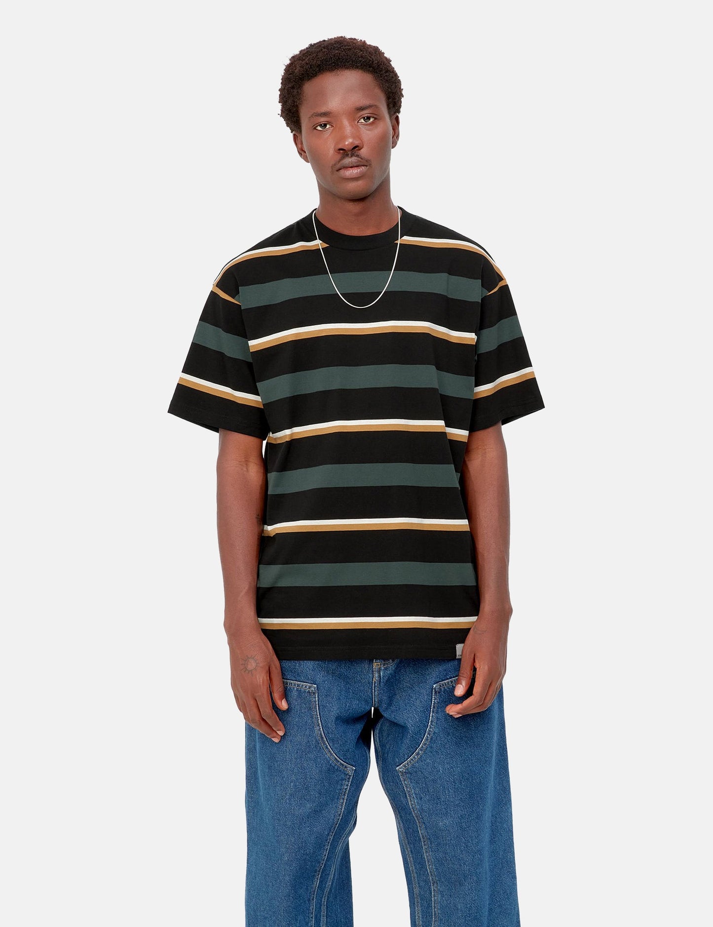 Bowman Stripe T-Shirt – Wacholdergrün