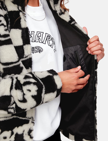 Damen ungefütterte Jacke (Joyride Jacquard) - Schwarz/Wax
