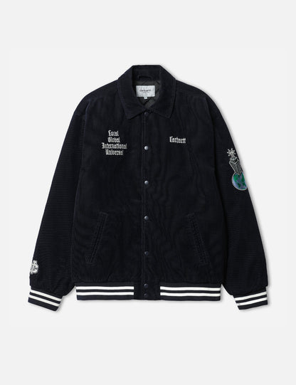 Collegejacke - Dunkles Marineblau/Wachs