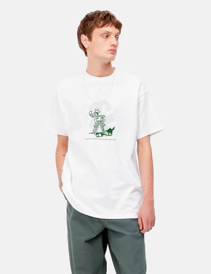Lucky Painter T-Shirt – Weiß/Bonsaigrün