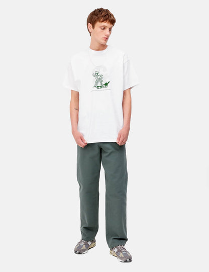 Lucky Painter T-Shirt – Weiß/Bonsaigrün