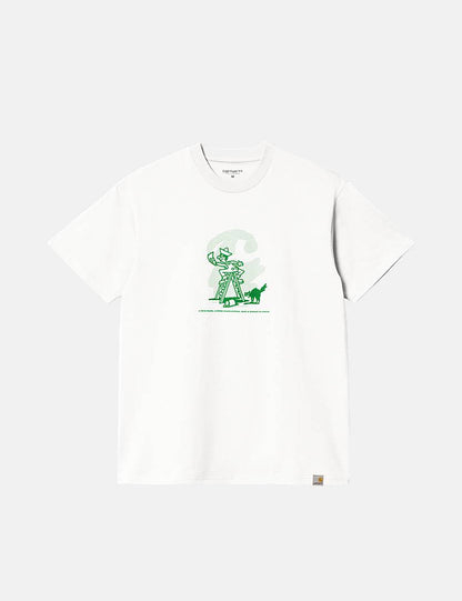 Lucky Painter T-Shirt – Weiß/Bonsaigrün