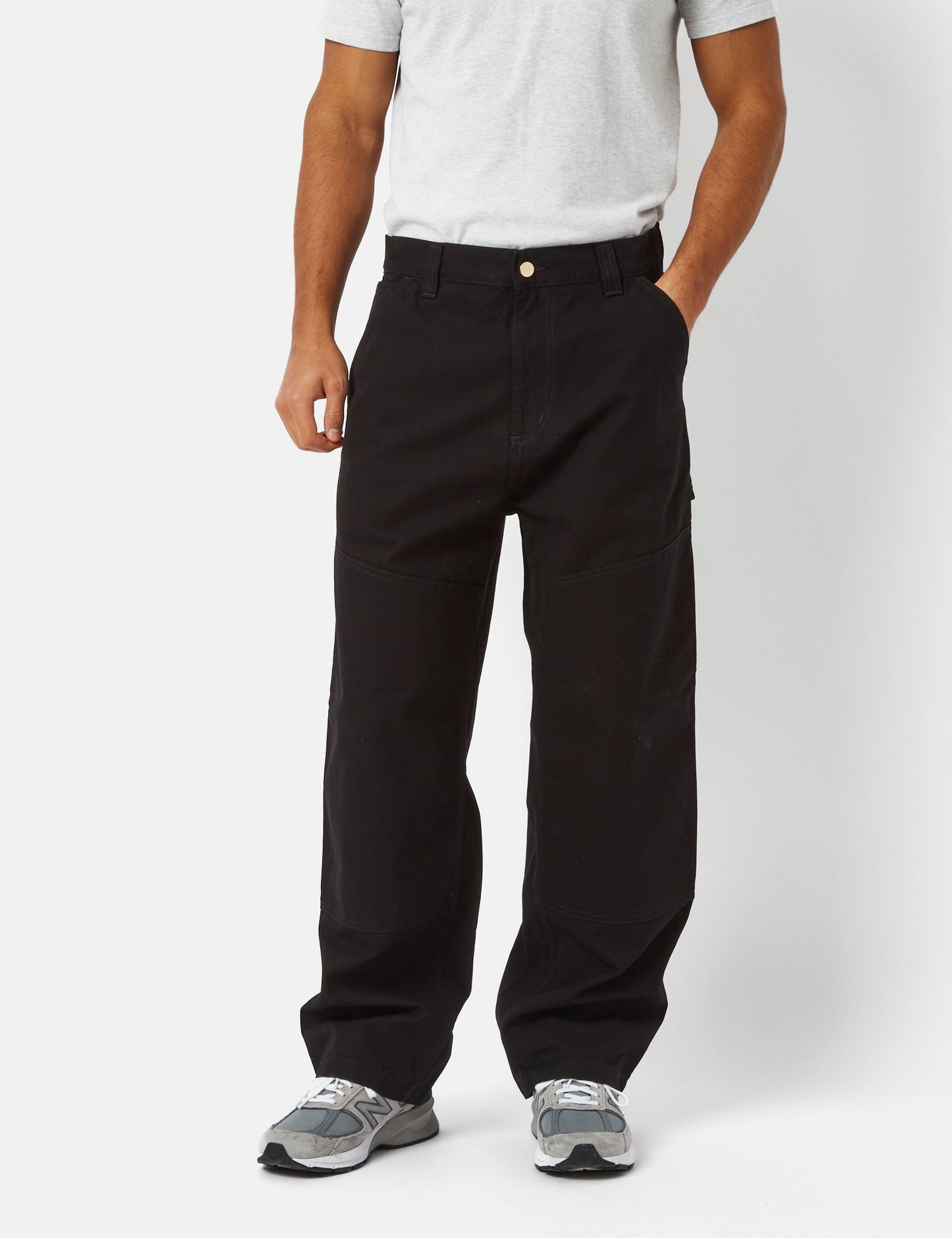 Weite Hose (lockere Passform) – Schwarz