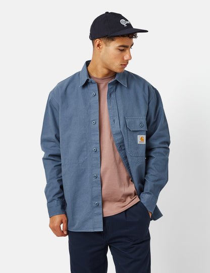 Hemdjacke Reno (Garment Dyed) – Sturmblau